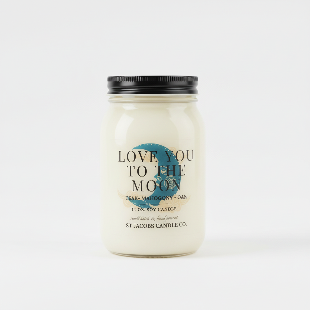 "LOVE YOU TO THE MOON" Natural Soy Candle