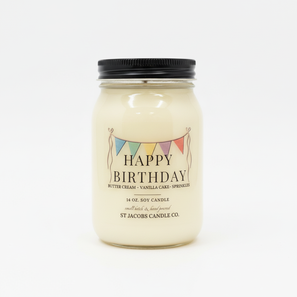 "HAPPY BIRTHDAY" Natural Soy Candle