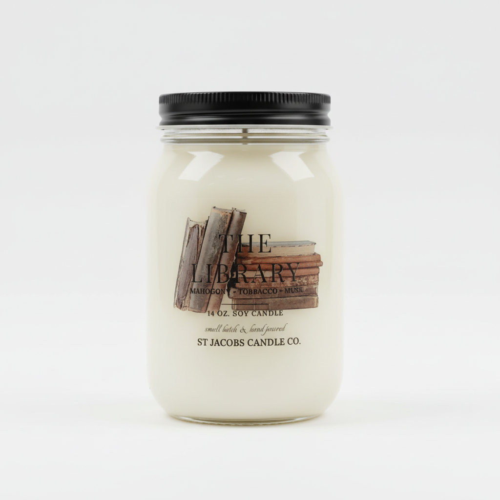"THE LIBRARY" Natural Soy Wax Candle