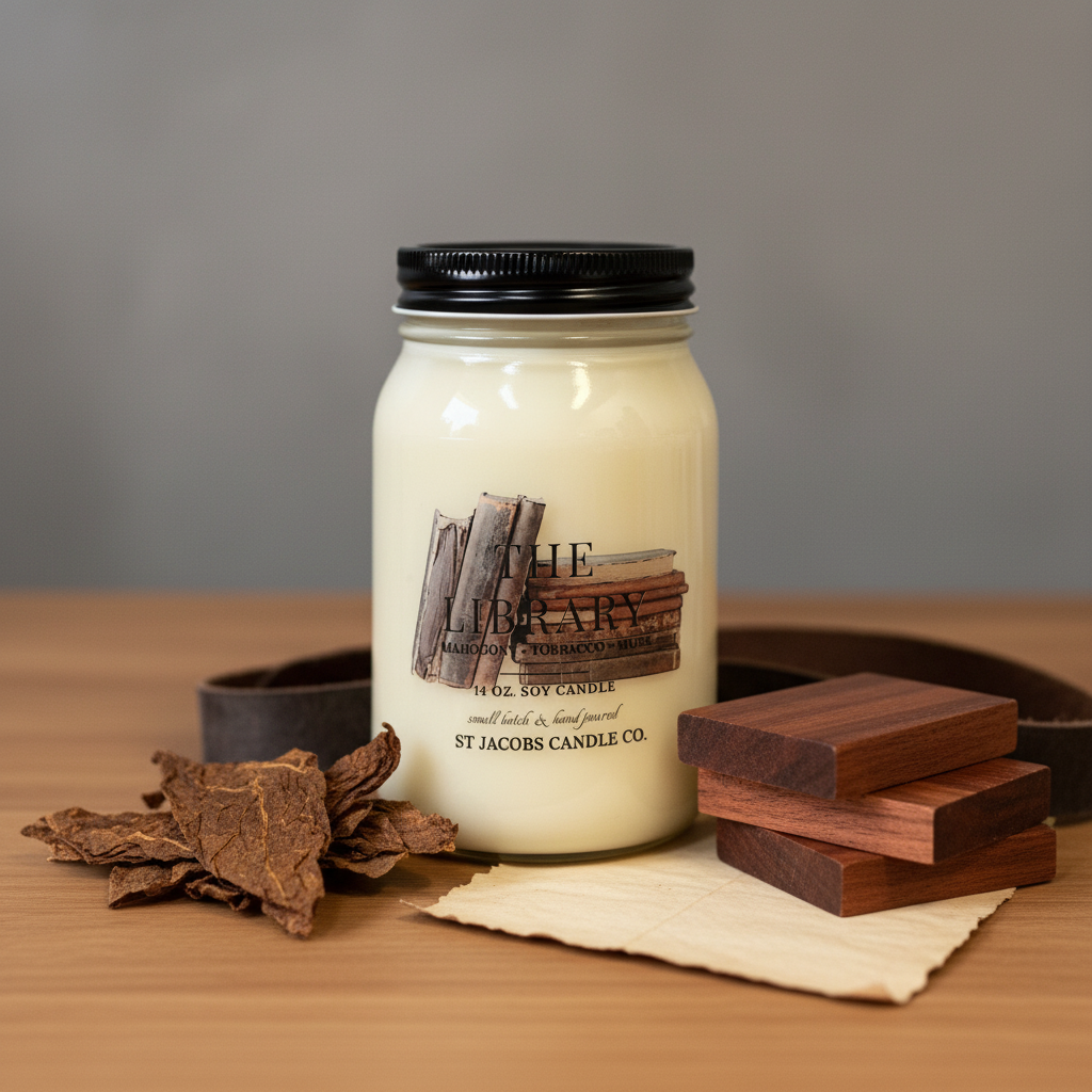 "THE LIBRARY" Natural Soy Wax Candle